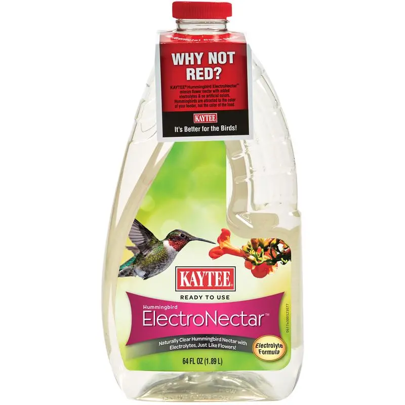 Kaytee Hummingbird Electronectar – 64 Oz Electrolyte-Enhanced Nectar (100508147), 4-Pack 1