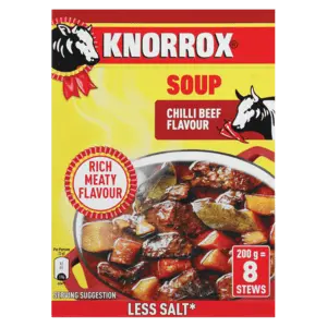 Knorrox Chilli Beef Instant Soup – 200G Pack 1
