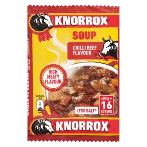Knorrox Chilli Beef Instant Soup – 400G Pack 1