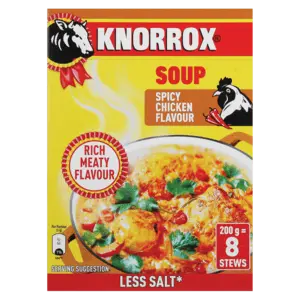 Knorrox Spicy Chicken Instant Soup Mix – 200G 1