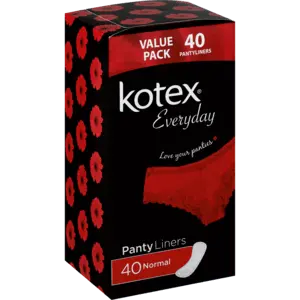 Kotex Regular Panty Liners – Light Daily Protection, 40-Count Pack 1