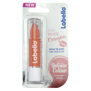 Labello Rosy Nude Crayon Lip Balm – Nourishing 3G Stick 1