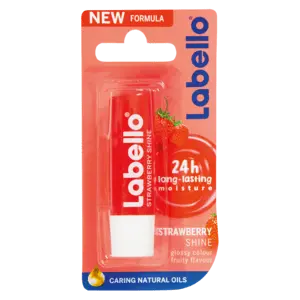 Labello Strawberry Shine Lip Balm – 4.8G Vibrant, Shiny Lip Conditioner With Spf 1