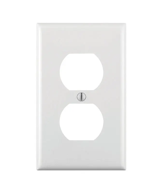 Leviton 80703-W White 1-Gang Duplex Receptacle Wallplate – Pack Of 20 1