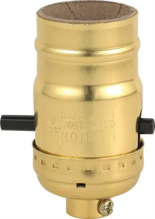 Leviton Aluminum-Shell Incandescent Lampholder – Porcelain Base (6098-Pg) 1