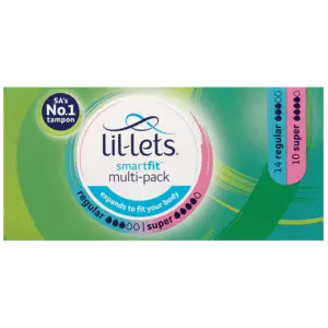 Lil-Lets Smartfit Regular & Super Tampon Variety Pack – 24-Count Mix 1