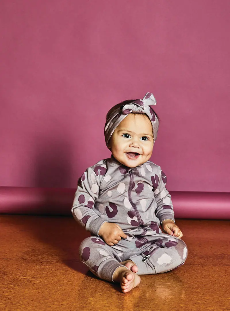 Little Flock Of Horrors Remy All-In-One Romper – Lavender Roar 1