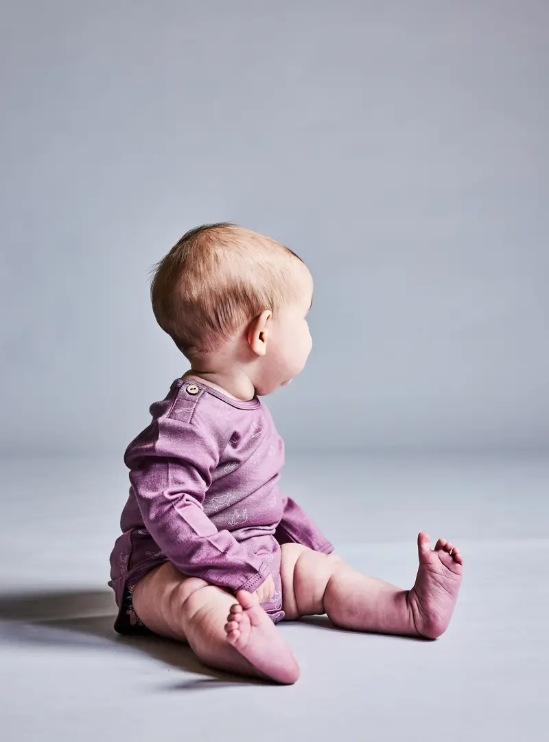 Little Flock Of Horrors Riley Bodysuit – Mauve Animal Design 1