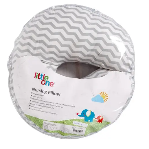 Little One Grey Nursing Support Pillow For Breastfeeding Moms 1