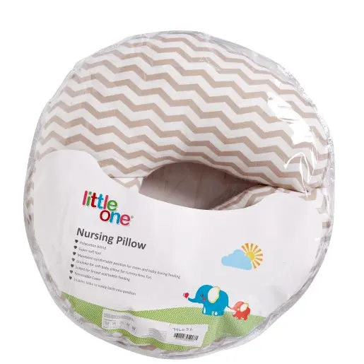 Little One Taupe Nursing Support Pillow For Comfortable Feeding 1
