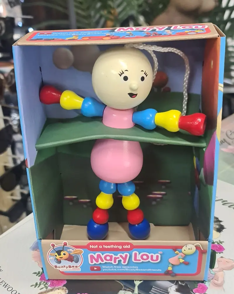 Mary Lou Handcrafted Wooden Doll – Natural Finish 1