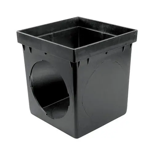 Nds 12-Inch Dual-Outlet Black Catch Basin (Model 1200) 1