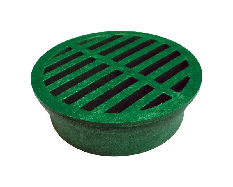 Nds 4-Inch Round Green Drain Grate (Model 13) 1