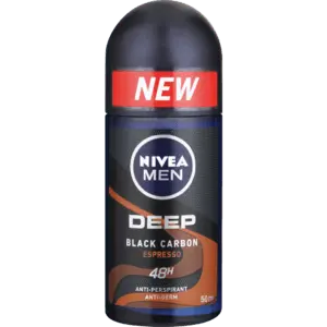 Nivea Men Deep Black Carbon Espresso Antiperspirant Roll-On – 50Ml 1