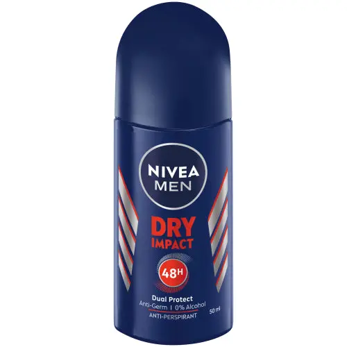 Nivea Men Dry Impact Roll-On Antiperspirant – Sweat Control (50Ml) 1