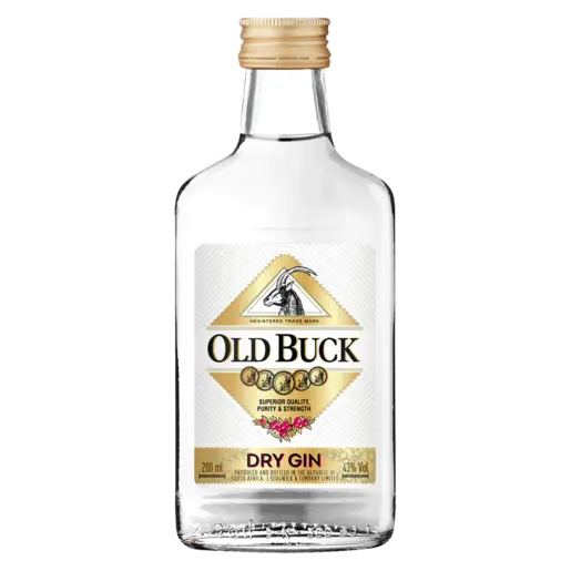 Old Buck Dry Gin – 200Ml Mini Bottle 1