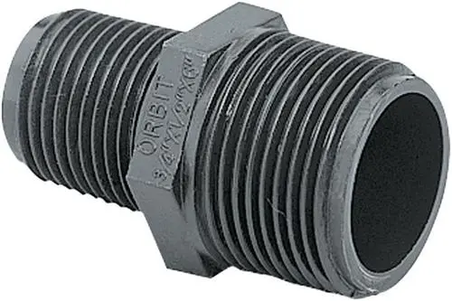 Orbit 1–2-Inch X 3–4-Inch Mnpt Polyethylene Adapter – Rigid Pipe Connector (37217) 1