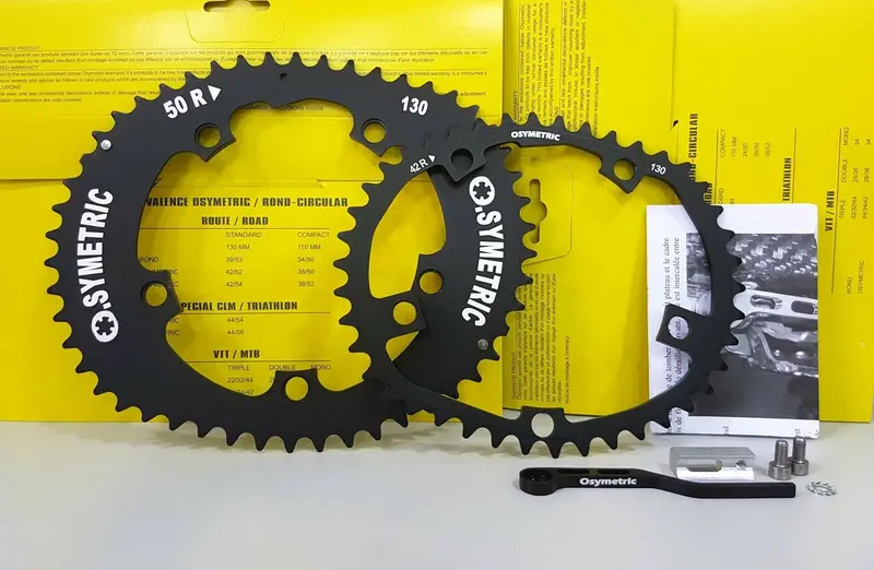 Osymetric 52/42T Double Chainring Set – 130/5B Bcd Configuration 1
