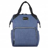 Oxford-Style Diaper Backpack In Blue – Grobaby 1