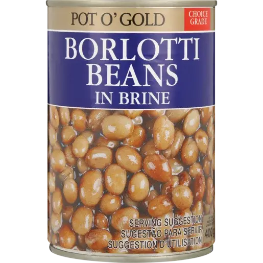 Pot O' Gold Borlotti Beans In Brine – 400G Rustic Italian-Style Canned Bean 1