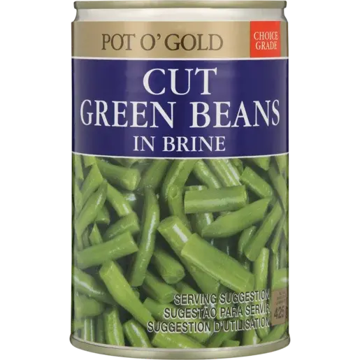 Pot O' Gold Cut Green Beans In Brine – 425G Crisp Canned Vegetable 1