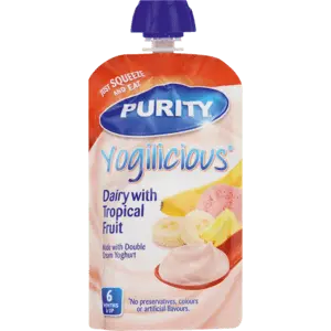 Purity Yogilicious Tropical Fruit Puree Yoghurt – 110Ml 1