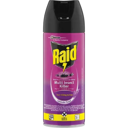 Raid Lavender-Scented Dual-Action Insecticide Spray – 300Ml 1