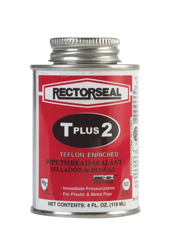 Rectorseal 23631 T Plus 2 Pipe Thread Sealant – 4 Oz Non-Hardening Compound 1