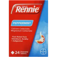Rennie Peppermint Antacid Tablets – 24 Count 1