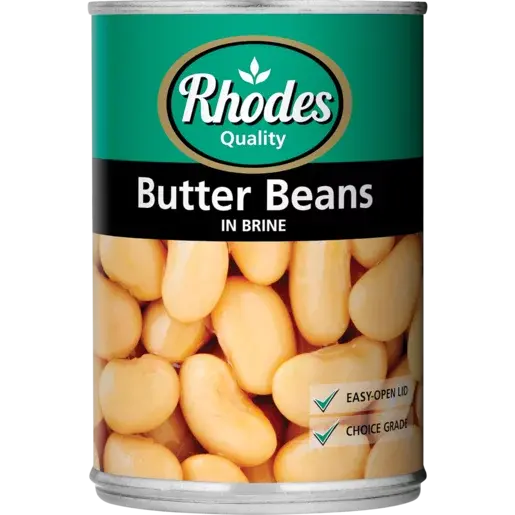 Rhodes Butter Beans In Brine – 410G Creamy Canned Bean 1