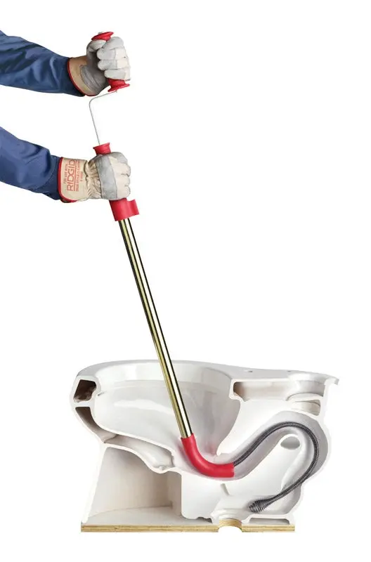 Ridgid 3-Foot Bulb-Head Toilet Auger – Professional-Grade Snake (Model 59787) 1