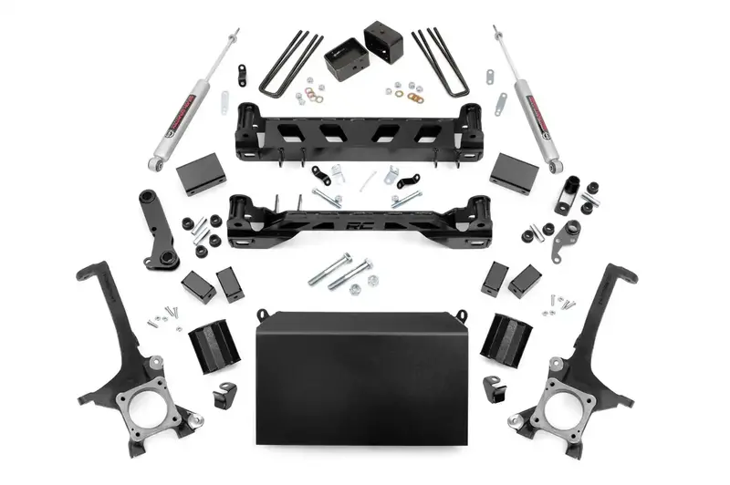 Rough Country 4-Inch Lift Kit – Includes Strut Spacers And N3 Rear Shocks 1