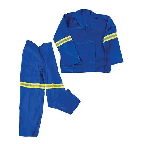 Royal Blue 100% Cotton Reflective Two-Piece Conti Suit 1