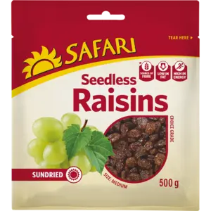 Safari Sun-Dried Seedless Raisins – 500 G Bulk Pack 1