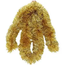 Santa'S Chunky Gold Tinsel – Festive Metallic Garland 1