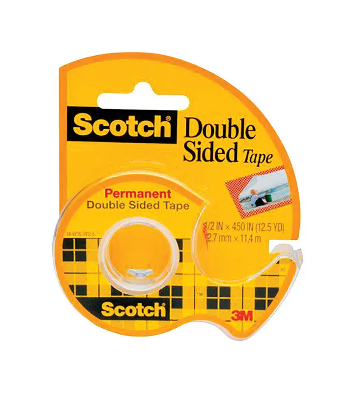 Scotch Double-Sided Tape, 1/2" X 450" – High-Tack Clear Roll, 12-Roll Box 1