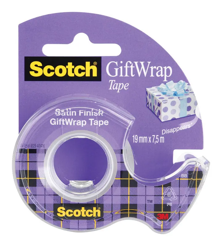 Scotch Gift Wrap Tape, 3/4" X 650" – Strong Clear Adhesive For Wrapping, 12-Roll Box 1