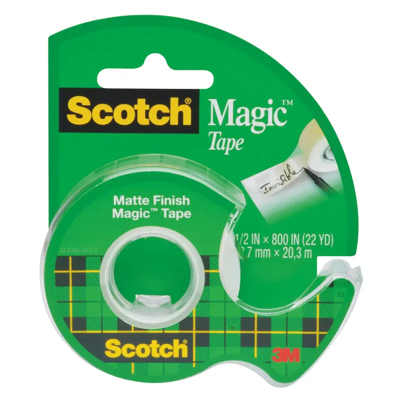 Scotch Magic Tape, 1/2" X 800" – Invisible Repositionable Adhesive, 8-Roll Box 1