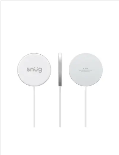 Snug Magnetic Wireless Charging Pad – 15W, Silver 1