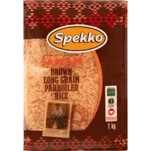 Spekko Saman Brown Parboiled Long Grain Rice – 1Kg Nutritious Wholegrain Option 1