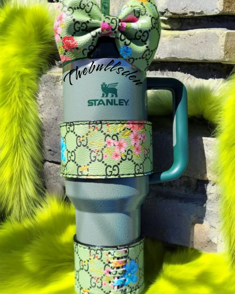 Stanley Gg Green Floral Leather Collection 1