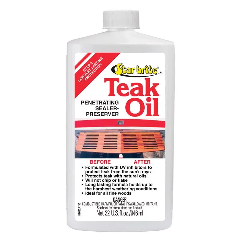 Star Brite Teak Oil – Natural Wood Conditioner & Protector, 32 Oz (81632) 1