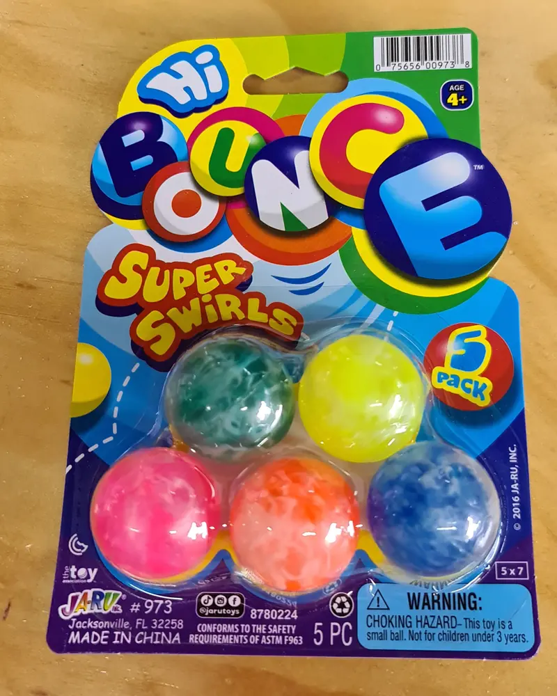 Swirl-Design Bounce Ball Set – 5-Pack 1