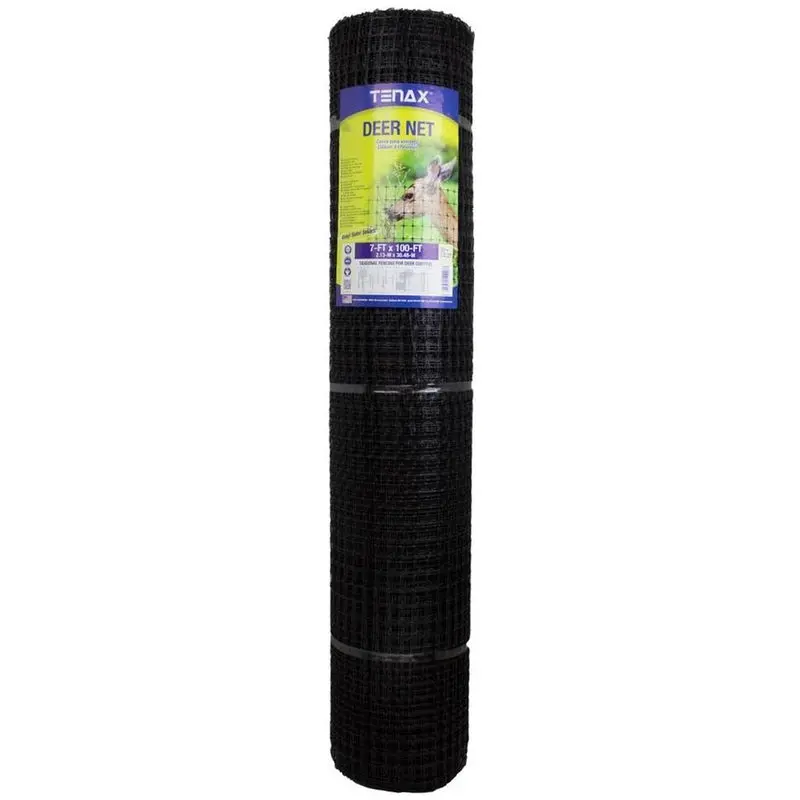 Tenax Folded Deer Netting – 7 Ft × 100 Ft Black Polypropylene Barrier (2A040006) 1