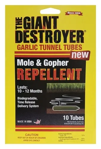 The Giant Destroyer Garlic-Scented Tunnel Tubes – Natural Rodent Deterrent (10-Pack, Model 410) 1
