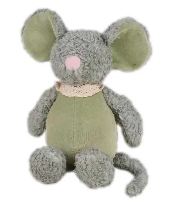 Tikiri Organic Baby Mouse Teether – Natural Cotton 1