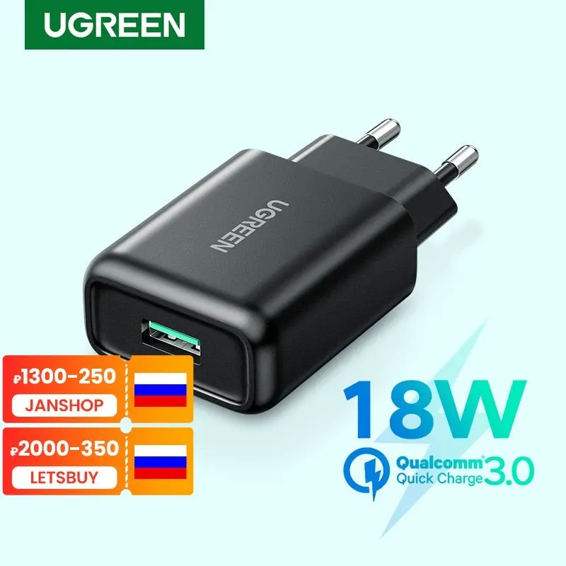 Ugreen 18W Quick Charge 3.0 Wall Charger – Compact Qc3.0 Usb-A Adapter 1