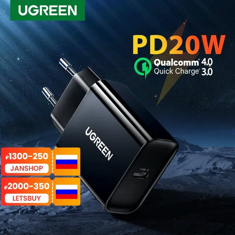 Ugreen 20W Usb-C Pd Fast Charger – Compact Wall Charger For Iphone 13/12 1
