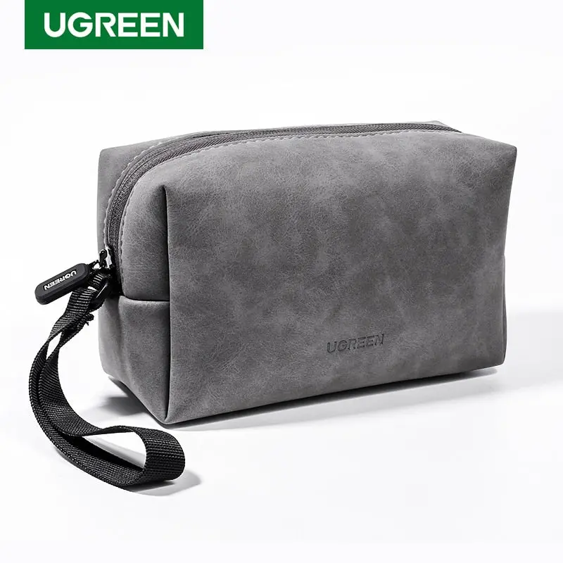 Ugreen Leather Headphone Organizer Bag For Wired Earphones & Cables 1