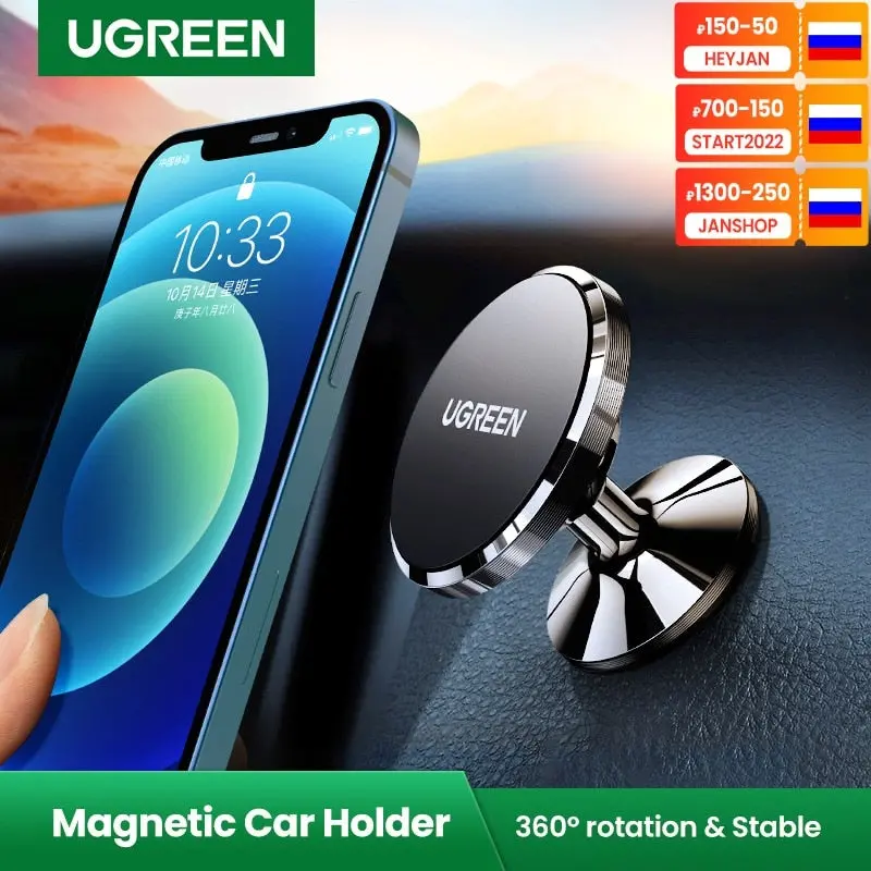Ugreen Magnetic Car Mount – Strong Neodymium Holder For Iphone 13/12 & Android 1